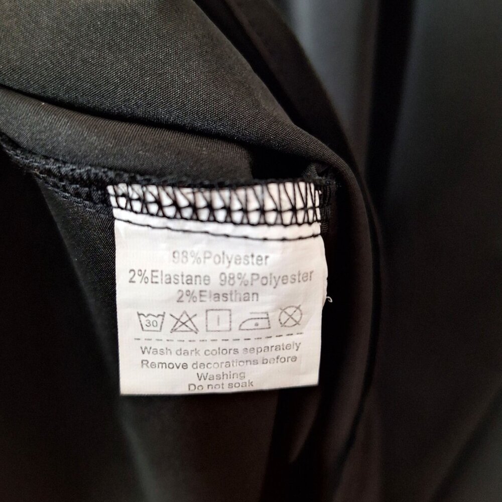 Bell Pogue Flow Swing Skirt Size 2XL. Black High Waist Tie Sash Goth Party City - Picture 11 of 11